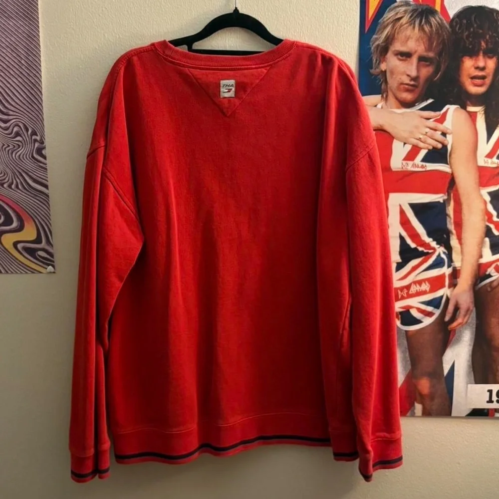 Tommy Hilfiger Red V-Neck Men's Sweater - Picture 3 of 4
